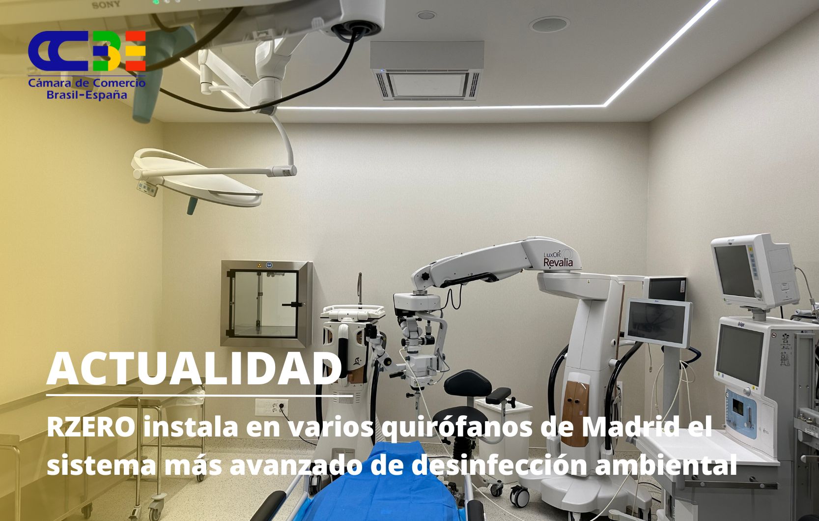 RZERO instala en varios quirófanos de Madrid el sistema más avanzado de desinfección ambiental